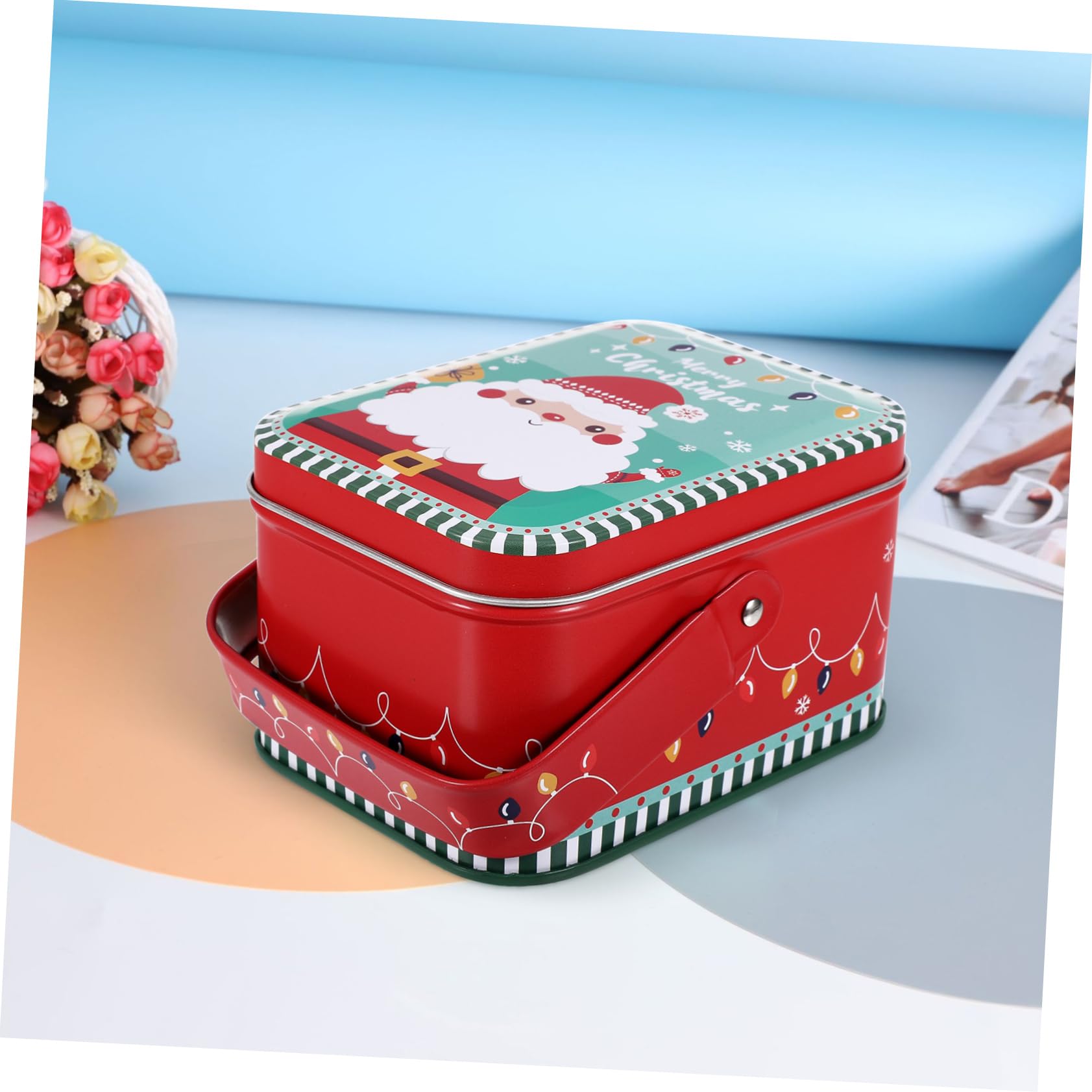 Amazon｜GRIRIW 箱 鉄の収納ボックス 食品の空缶 クリスマスクッキー 