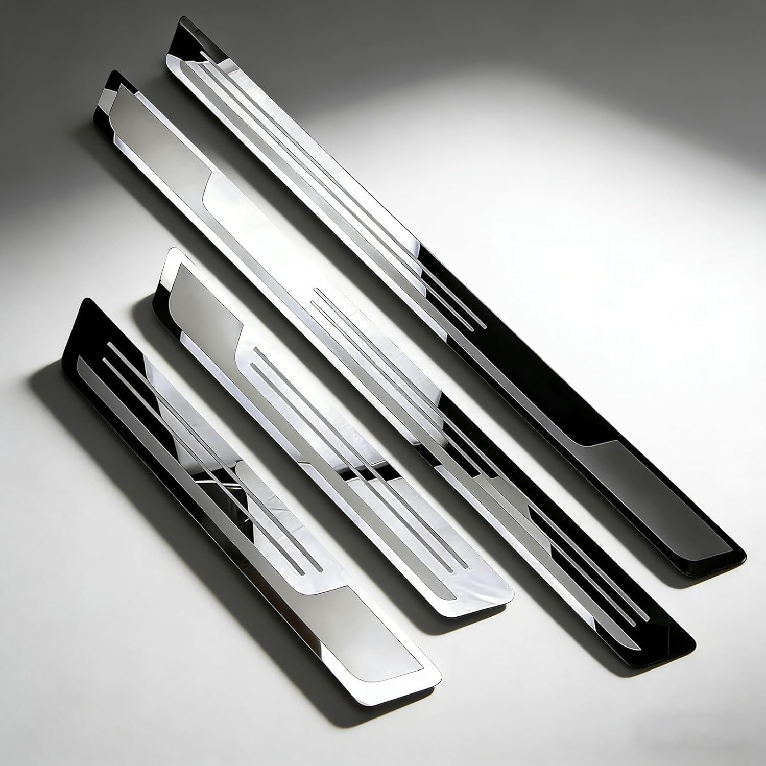 VAPORVERSE 4 Pcs Door Sill Protectors Scuff Plates for Toyota RAV 4 RAV4 2019-2024, Stainless Steel Plate Auto Body Scratch Guard Cover