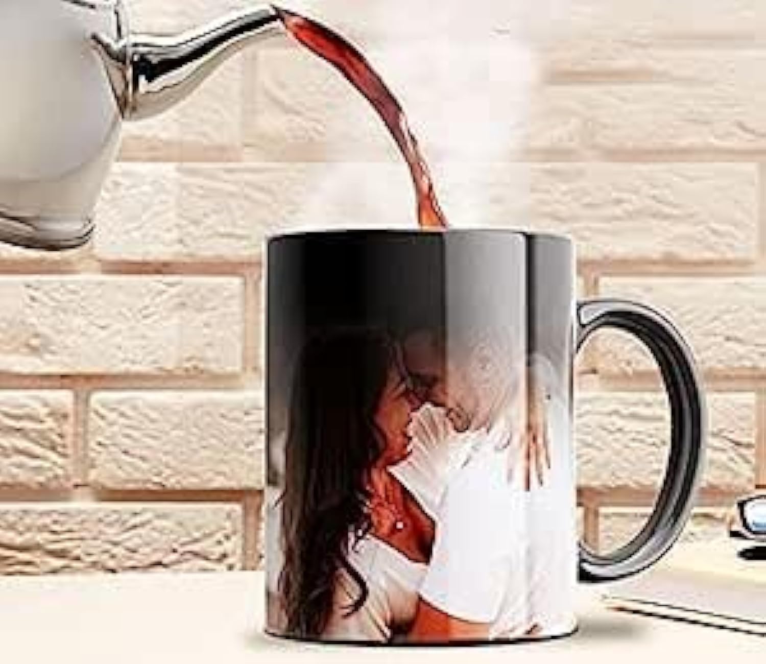 Personalised Magic Mug Custom Name, Photo, Logo, or Text for Birthday Gift, Wedding Gift or Anniversery