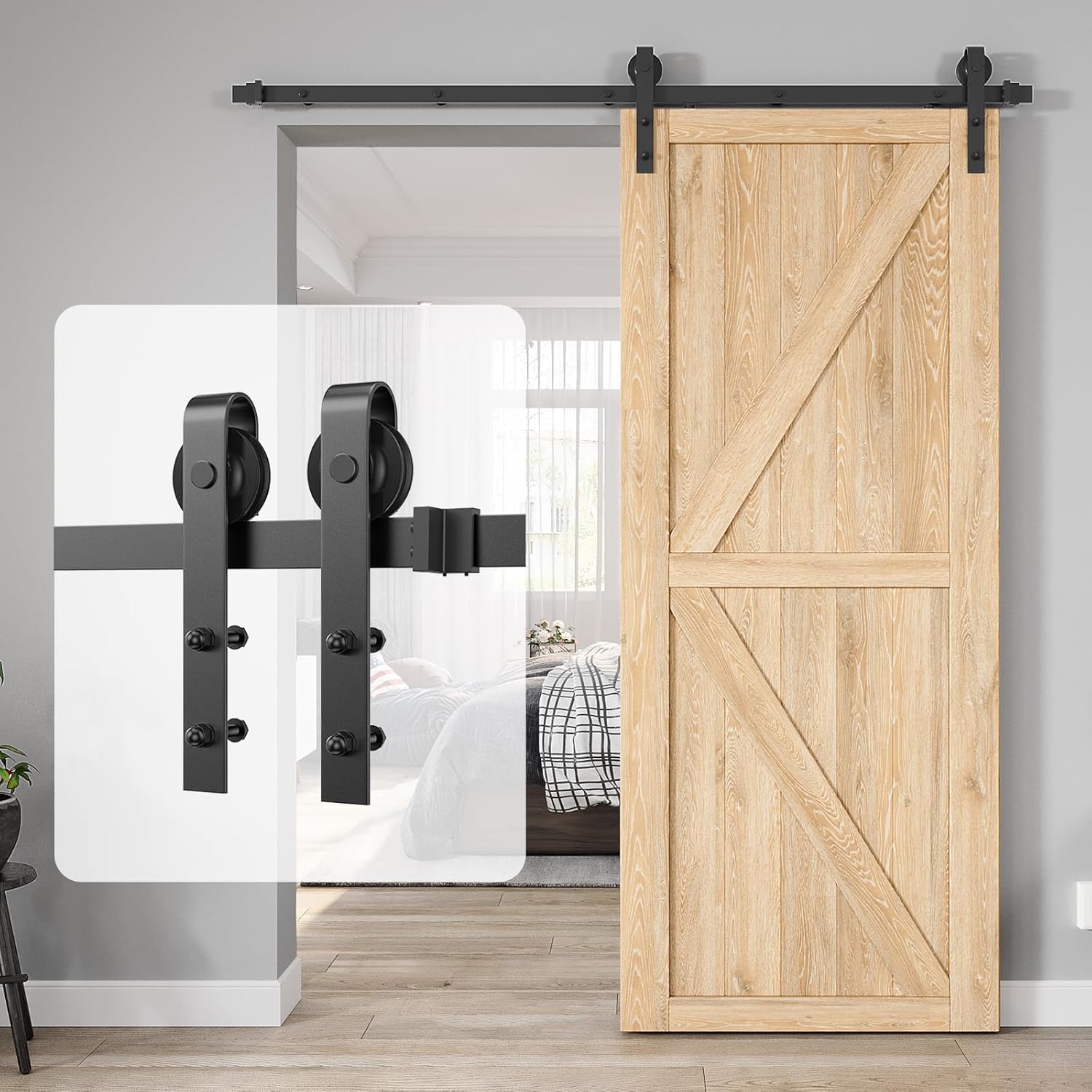 6.6 FT Barn Door Hardware Kit - Image 9