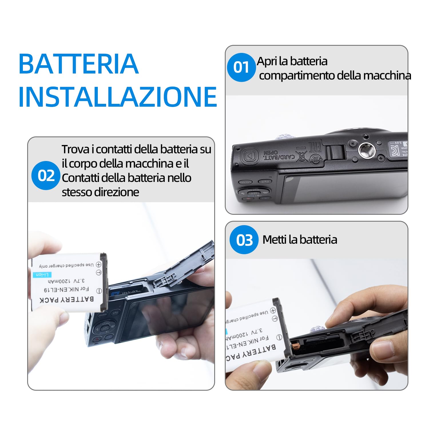 Nikon EN-EL19 Rechargeable Li-ion Battery for Coolpix: Aazon.co.uk