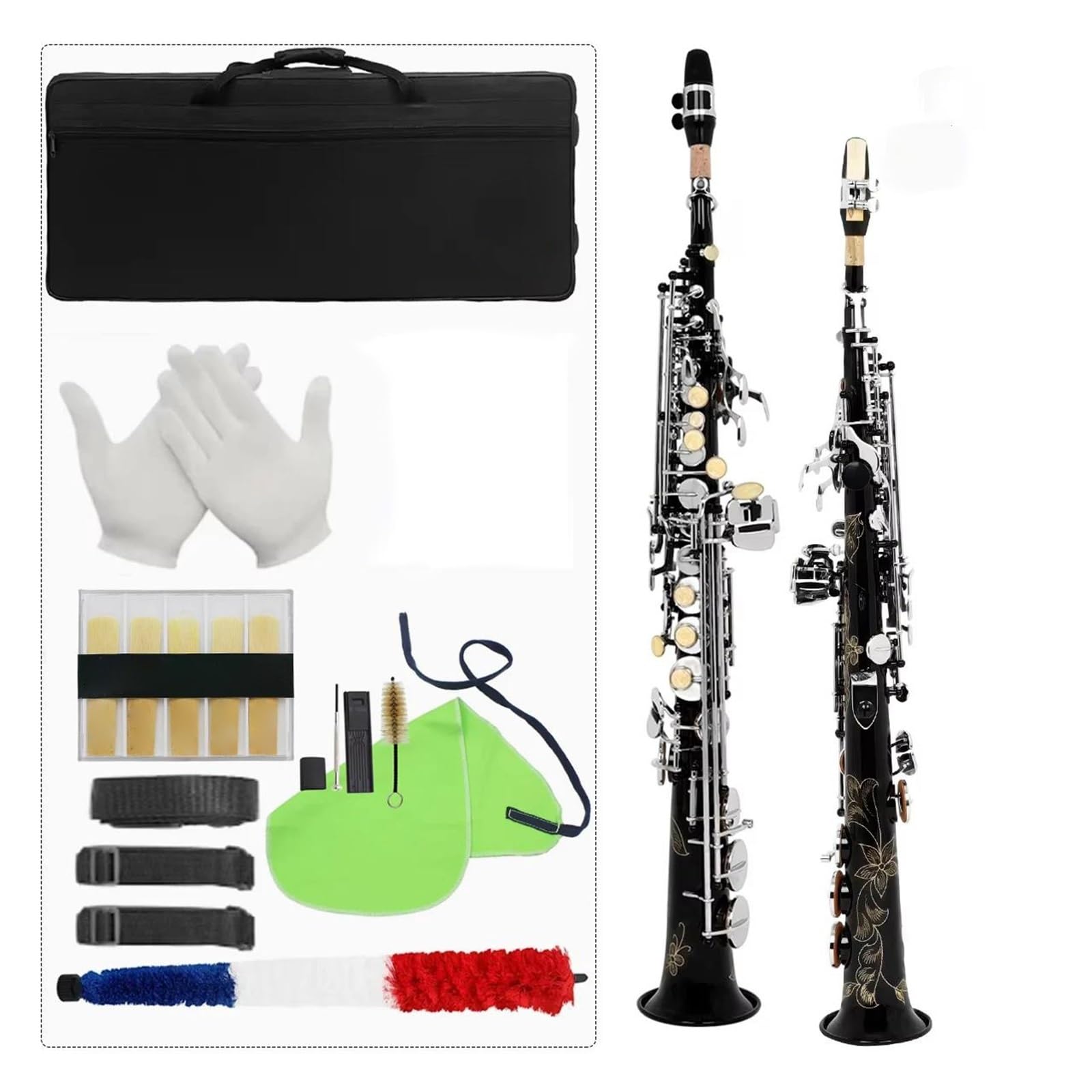 Sassofono Contralto Tubo Dritto Si Bemolle Corpo In Ottone Bk Strumento Argento Sassofono