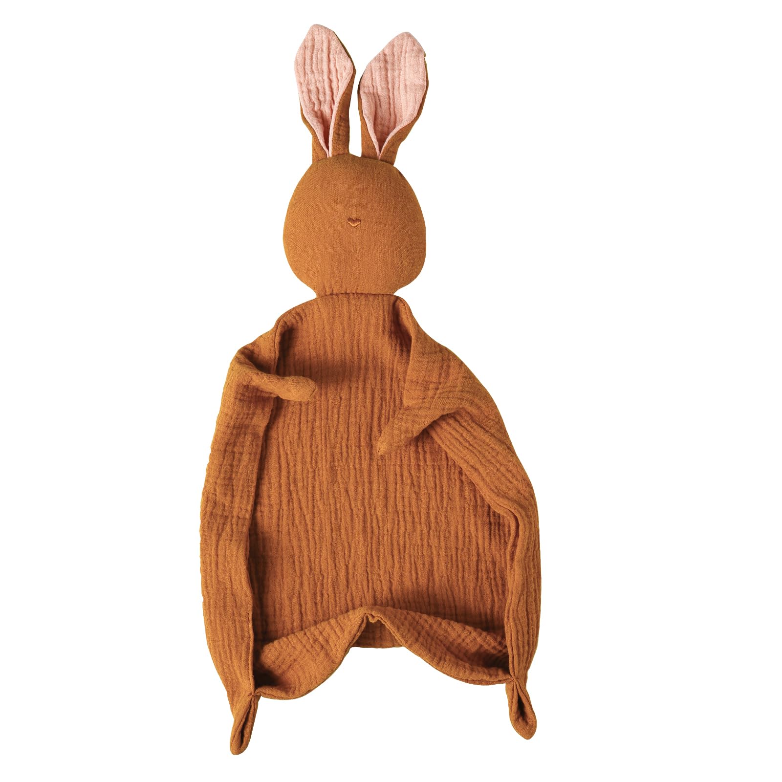 insular Muslin Baby Lovey Security Blanket Soothing Towel (Caramel)