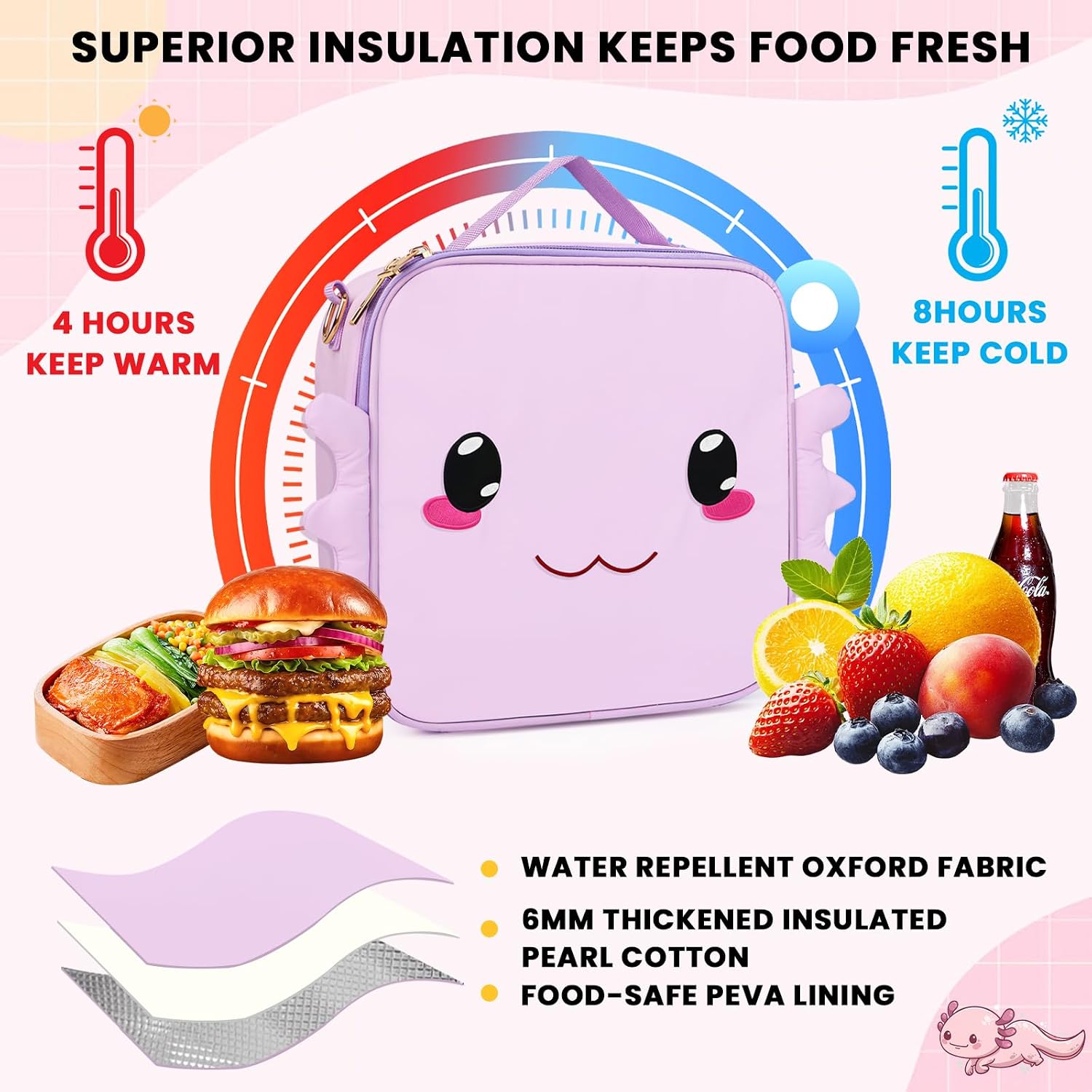 Axolotl Lunch Bag Insulated Lunch Bags