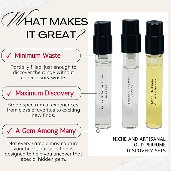 Maison d'Orient Curated 15 Essence of the Moment Arabian Fragrance Sampler Includes Perfume Testing Booklet (100 Strips), Perfectly Timed for the Current and Upcoming Shoulder Season