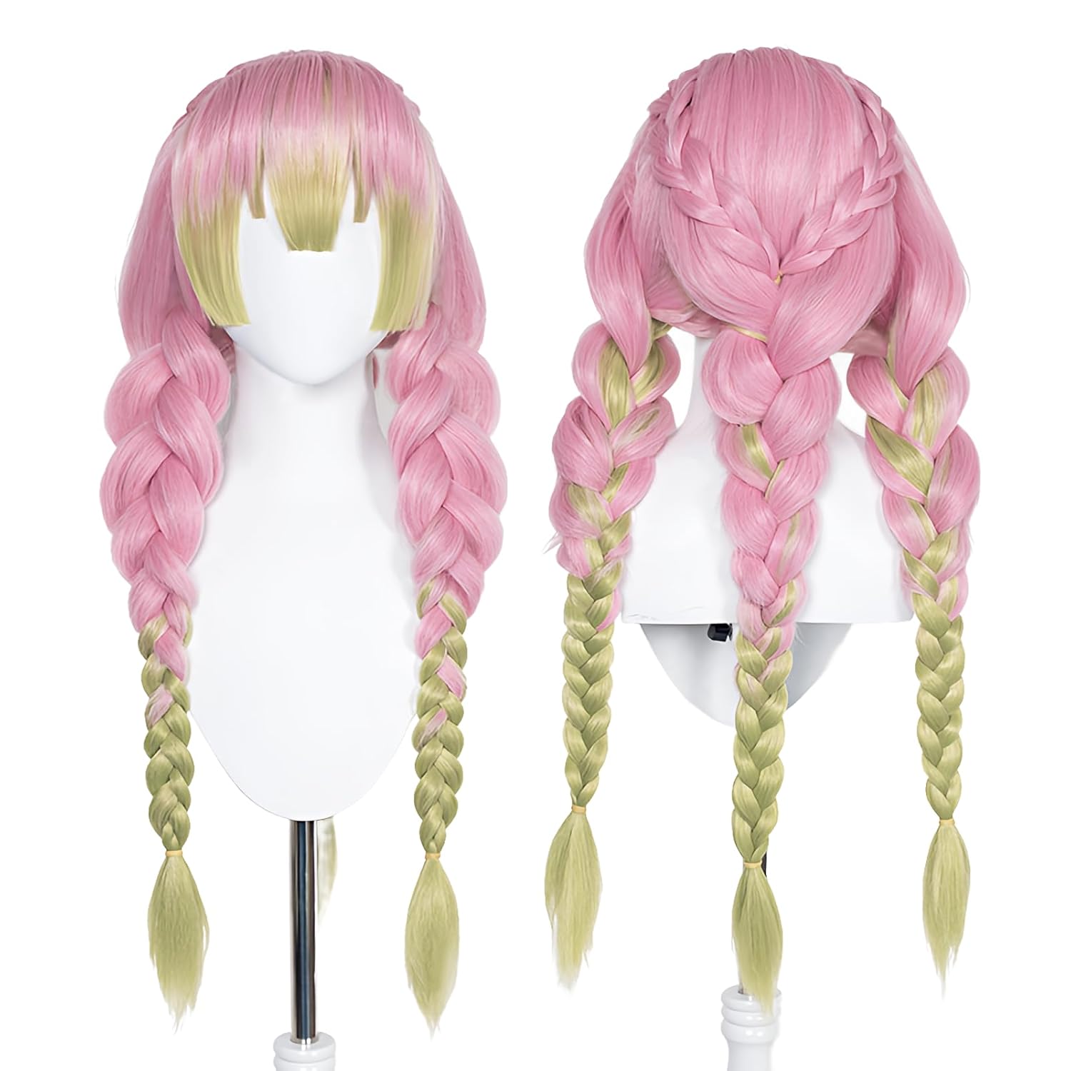 Anime Character Cosplay Wig, with 2 Wig Caps (Beige &amp; Black) for Cosplay