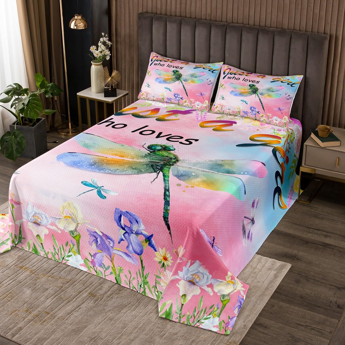 Coperta con libellula, regalo per donne, libellula, amante delle