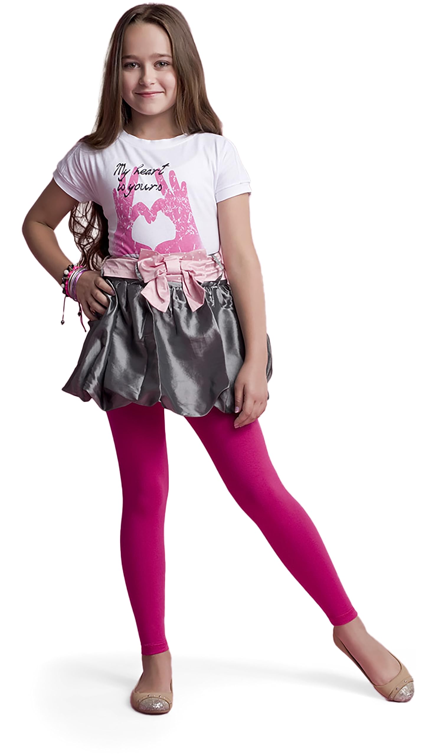 infatti Leggings in Cotone per Bambina, Pantaloni Morbidi e Comodi per Bambini, Allenamento Casual, Stile Elegante, Abbigliamento Basic Zoe