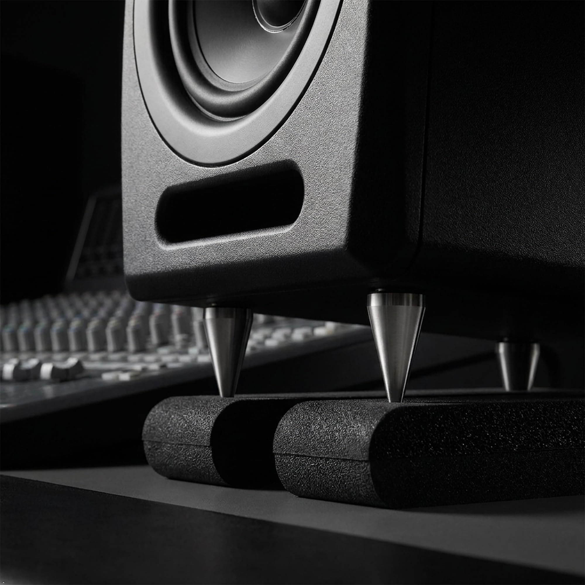 PrecisionGeek® Speaker Spikes M6 Acciaio Inox Cono Ø10mm x 20mm Filetto M6 x 10mm Piedini Antivibrazione per Diffusori Hi-Fi