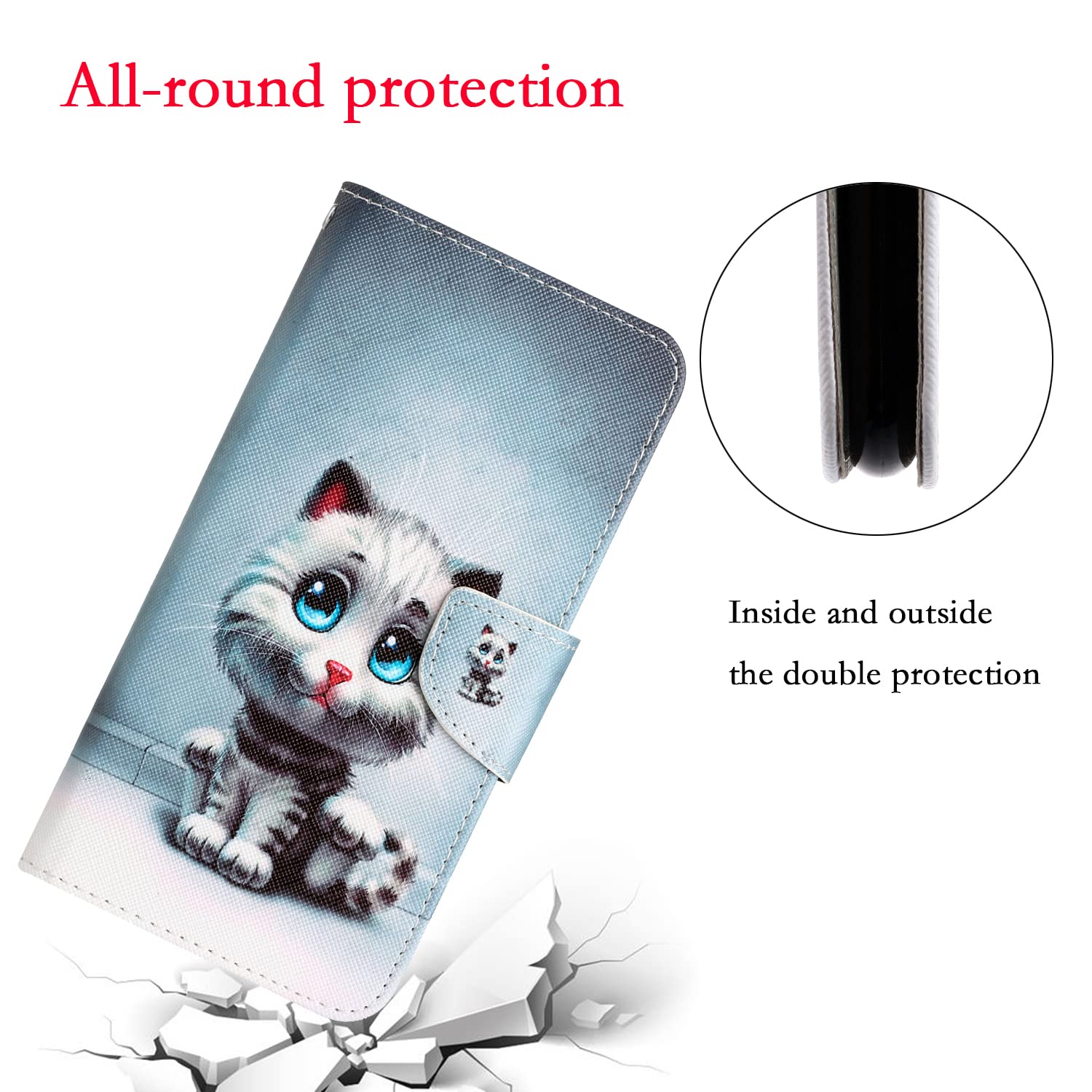 GOKEN Cover per Xiaomi Redmi Note 13 PRO 5G / Poco X6 5G, Custodia Libro in Pelle Sintetica, Flip Magnetica, Portafoglio, Supporto Pieghevole Antiurto, Case -Oro Rosa