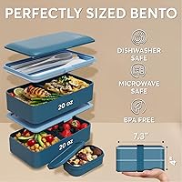 Vista 106 de Umami Bento Lunch Box for Men & Women, Black Lotus, 68 oz