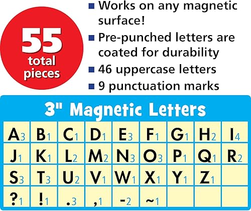 Miniatura 4 de Teacher Created Resources Letras magnéticas de 3 pulgadas en bloque en colores pastel Pop Bold