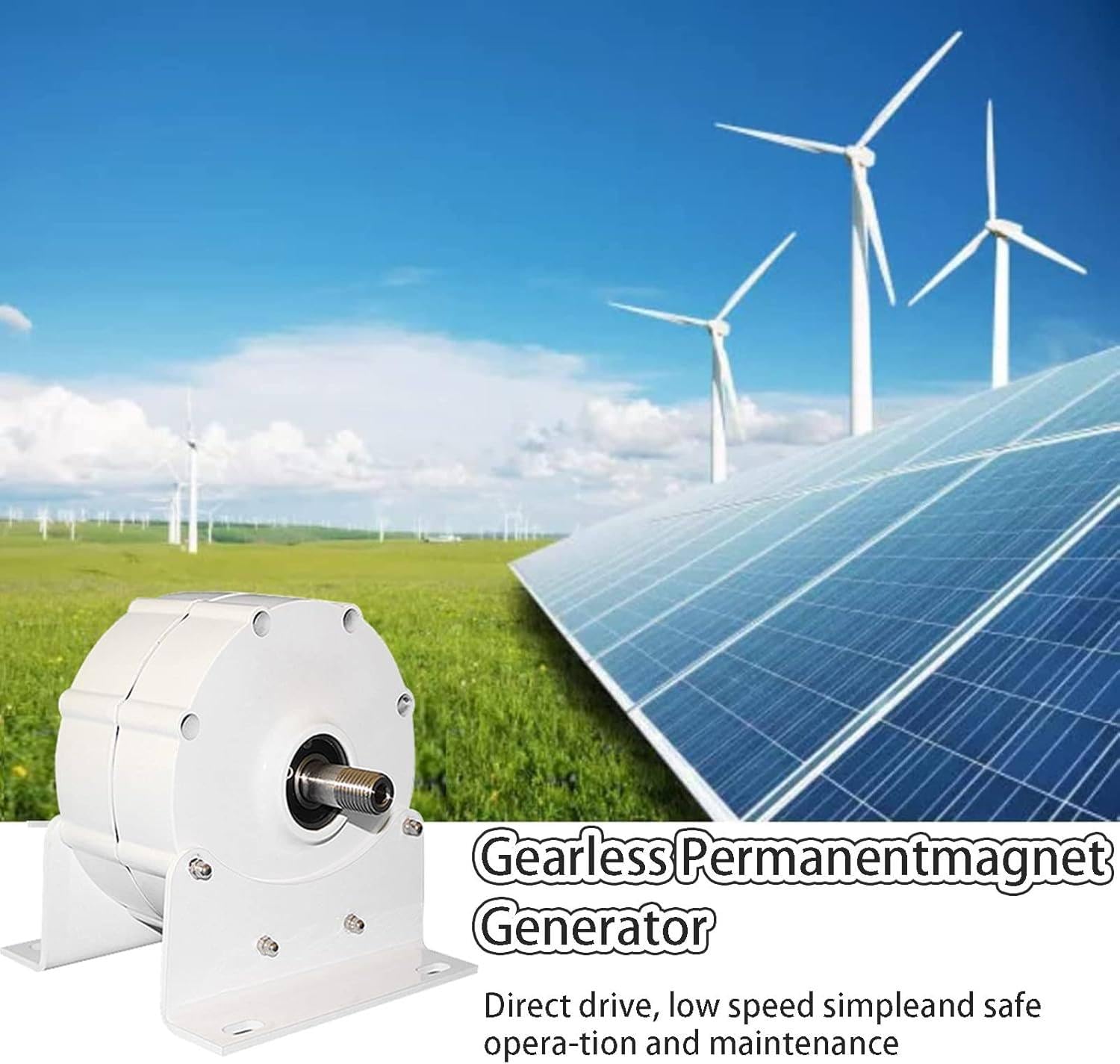 Alternatore Trifase, Alternatori Senza Ingranaggi per Turbine Eoliche, Generatore a Magnete Permanente a Basso Numero Di Giri, Generatore Di Motore Elettrico 12v 24v 48v,10000W-24V