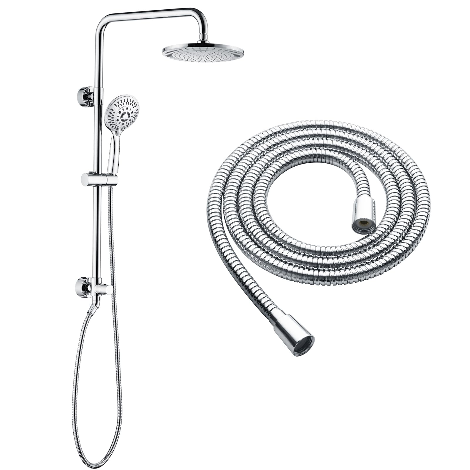 BRIGHT SHOWERS Rain Shower heads system including rain fall shower