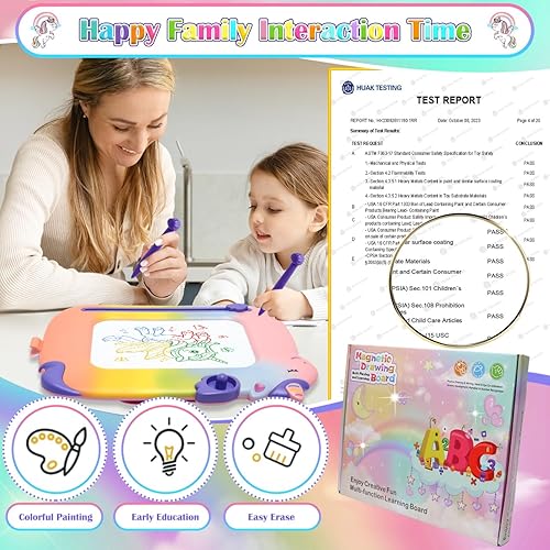 Miniatura 2 de Juguetes para niños de 2 a 3 años, tablero de dibujo magnético, juguetes para bebés de 18 meses, juguetes para niños pequeños, tablero de garabatos,