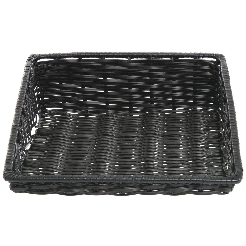 HUBERT Black Tapered Storage Basket - 15 1/2"L x 18"D x 1 1/2" to 5"H
