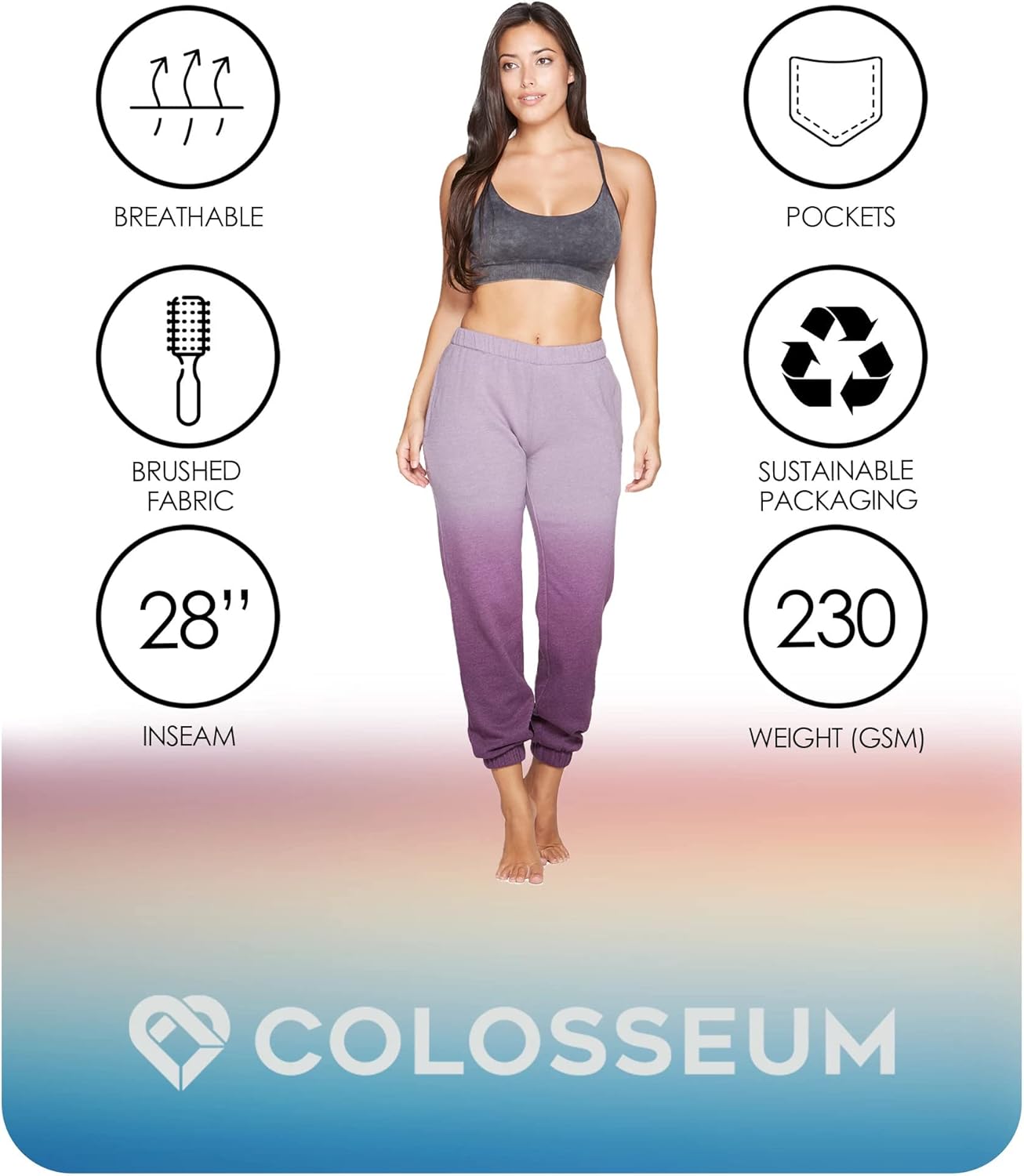 COLOSSEUM Active Women's Aubrey Comfy Fleece Jogger Pant with Pockets - Image 5