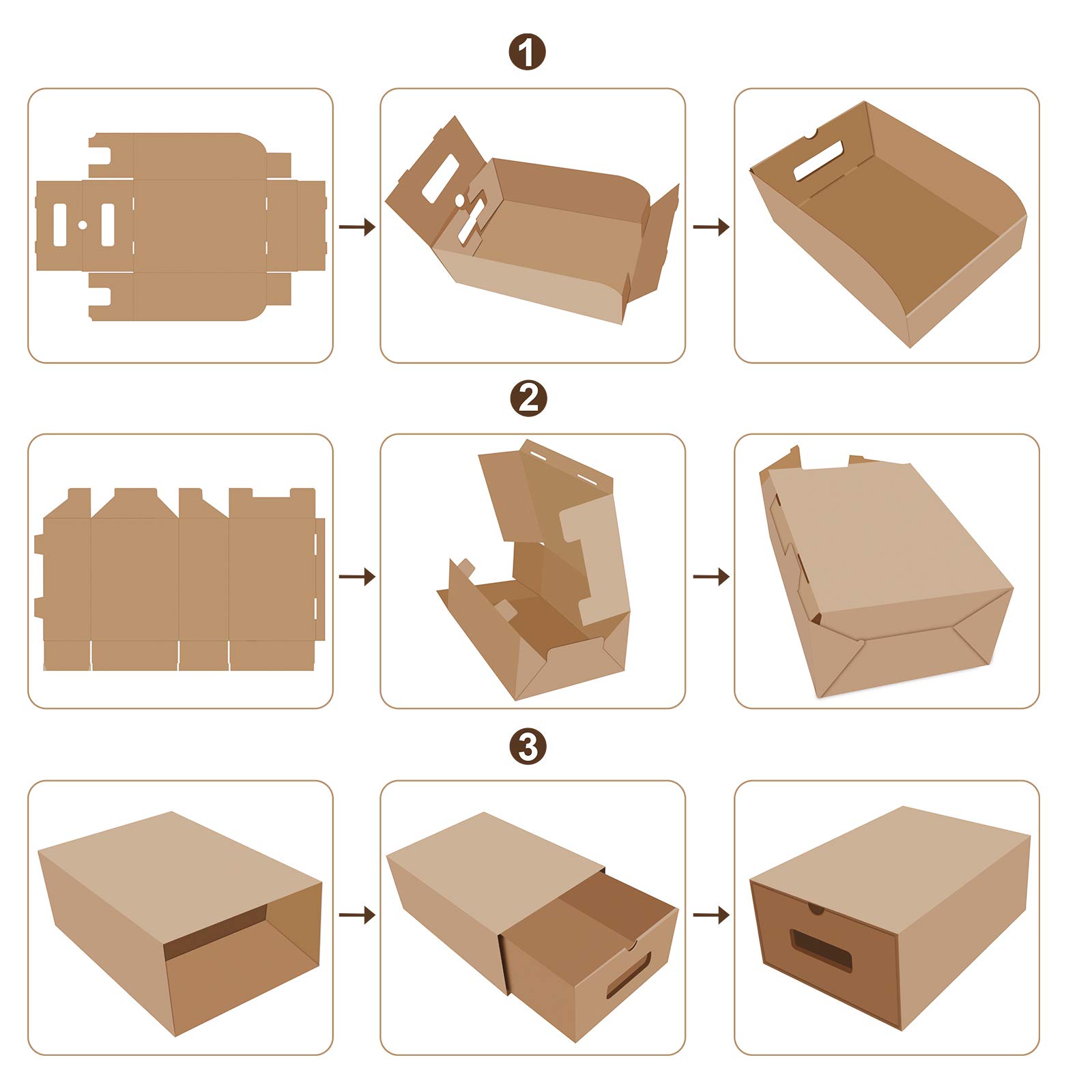 Buy SONGMICS Cardboard Shoe Boxes, Set of 10, Shoe Storage Organizers