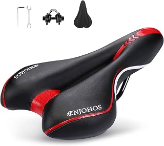 ENJOHOS Sillín de Ciclismo, Asiento de Bicicleta Sillín de Asiento de Bicicleta de Gel Cómodo Silla de Montar