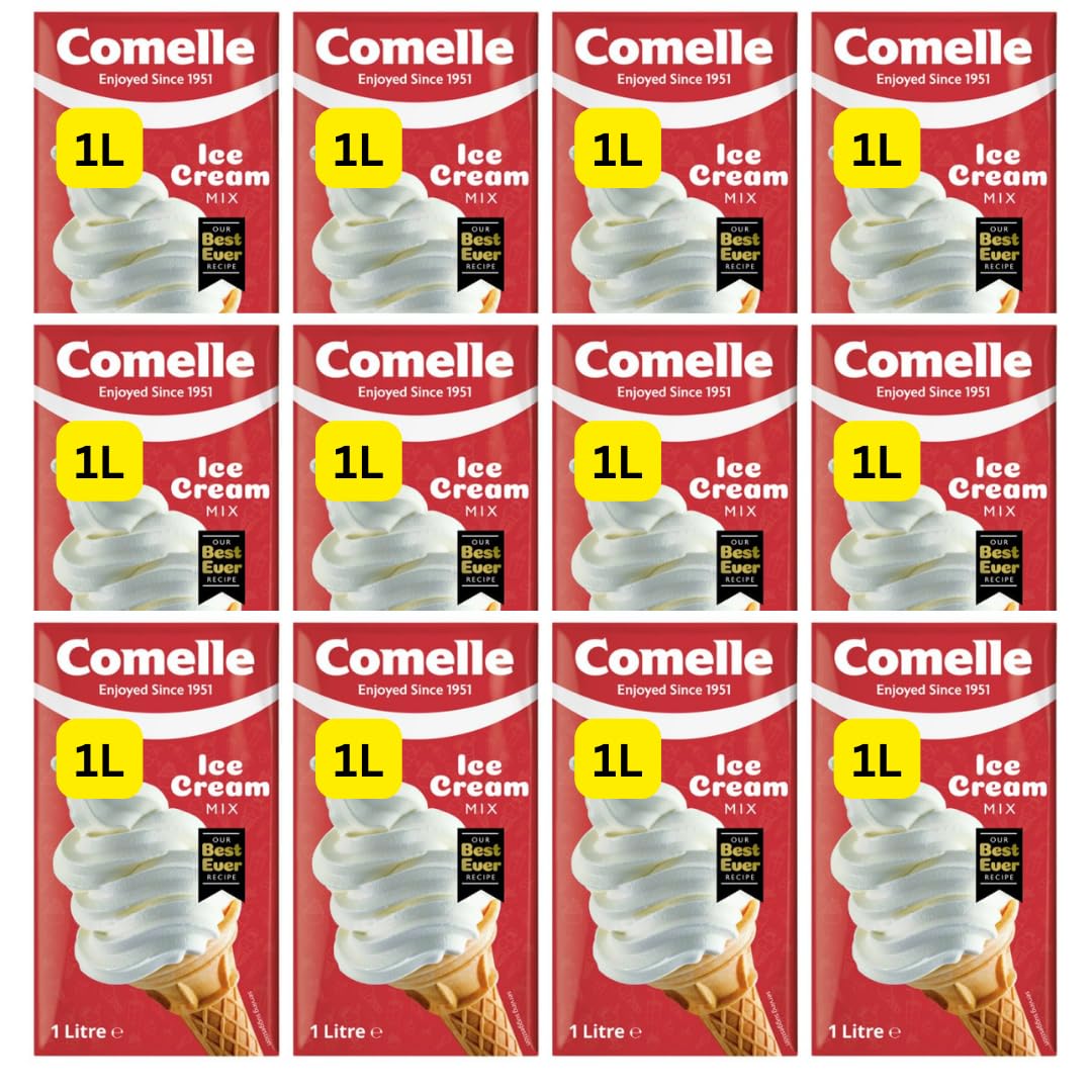 12x1L Comelle Ice Cream Mix UHT Whippy Ice Cream Mix Bulk Catering (12x1L)