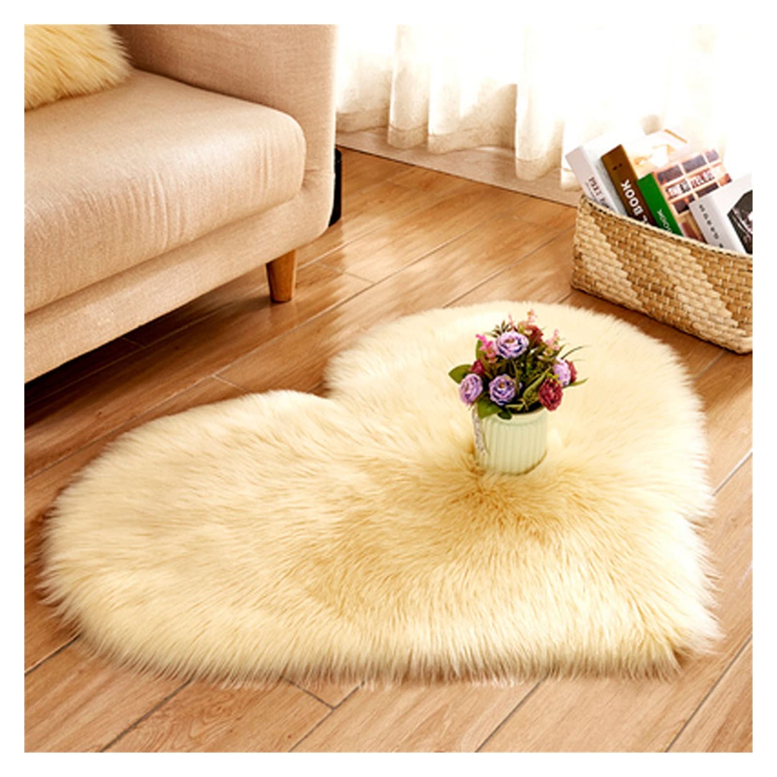 Dywan Relax Area Super miękki puszysty dywanik Sypialnia Salon Shaggy Antypoślizgowe dywaniki Indoor Wygodny Dywan do Domu(G,70x90cm)