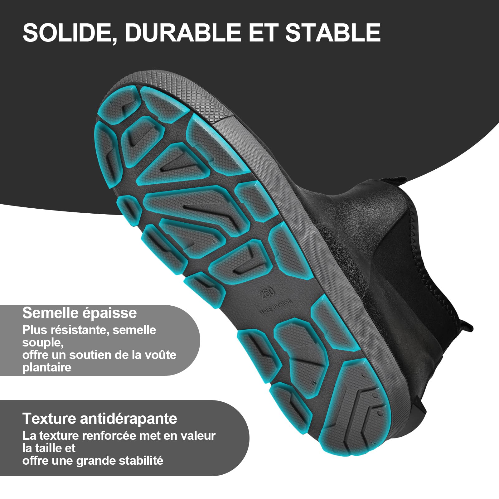 Bottes Caoutchouc Homme,Bottes de Pluie Femme,Bottes de pont ImperméAbles à L'eau AntidéRapantes Bottes Jardin Élégant Pêche​et Confortable LumièRe Doux 40-46EU