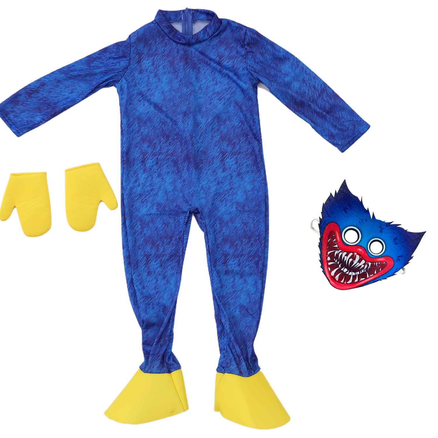 Boys Costume Blue Monster Jumpsuit Costume for Boys Cartoon Game Cosplay Halloween