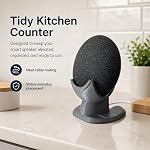 Stand for Home Mini Compatible with Google Voice Assistant – Space-Saving Desktop Mount | Cable Management Design | Non-Slip Base for Smart Speaker Organization