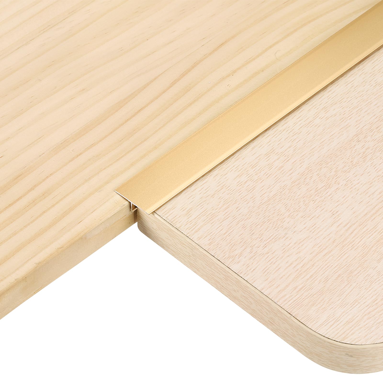 QUARKZMAN 6 Piezas De Molduras T De 2.9 Pies X 0.79" Para Transición De Pisos, Tapajuntas De Aleación De Aluminio Para Cubrir Huecos Entre Laminados, Vinílicos O Baldosas, Color Oro