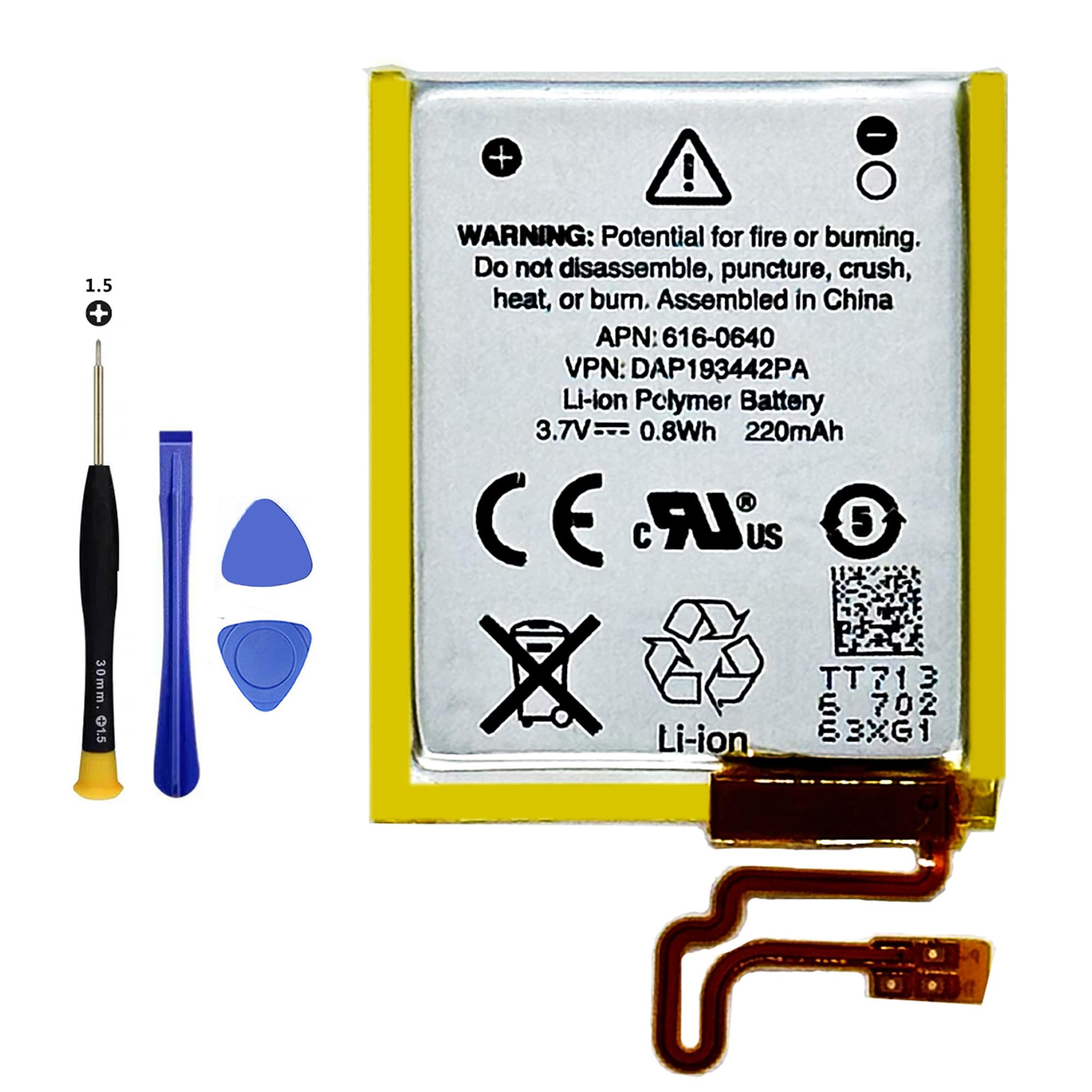 Amazon.com: Vvuilsty 616-0639 616-0640 Battery for iPod Nano