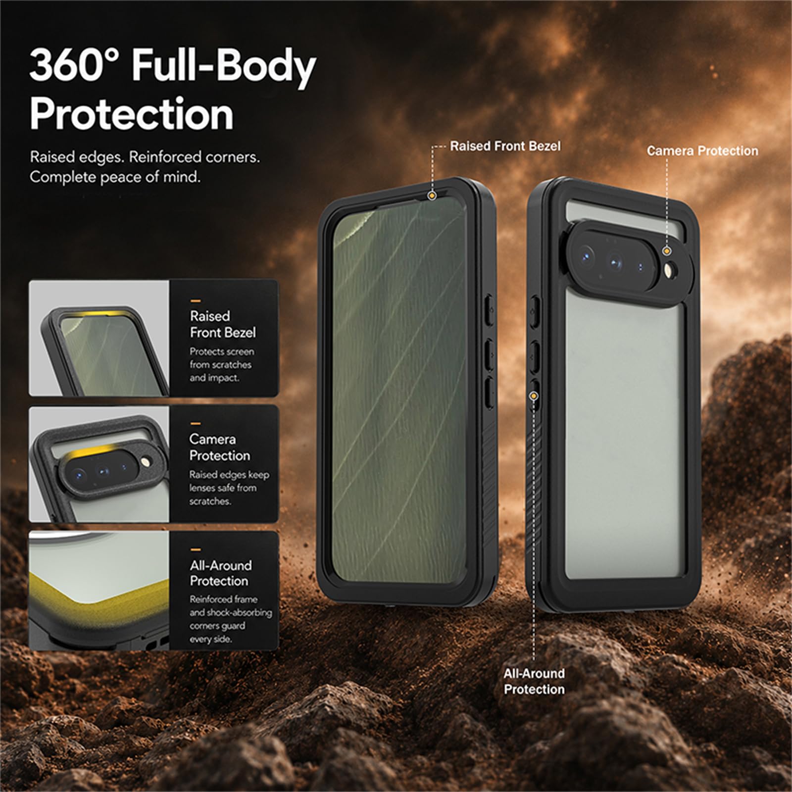Custodia completamente impermeabile per Google Pixel 11 Pro XL-11 Pro
