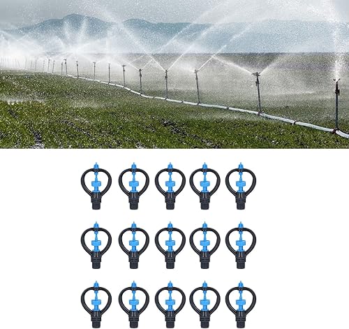 Miniatura 4 de Boquilla de aspersor de césped, rotación automática de 360 rango medio para riego de jardín (boquilla circular de rueda de distancia media de 4