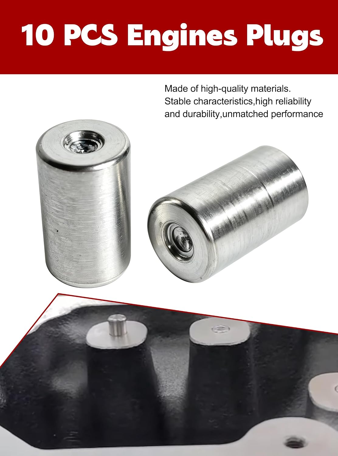 Stainless Steel Engine Plugs Fit for Non-AFM GM Engines 2008-2023 LSX & LT