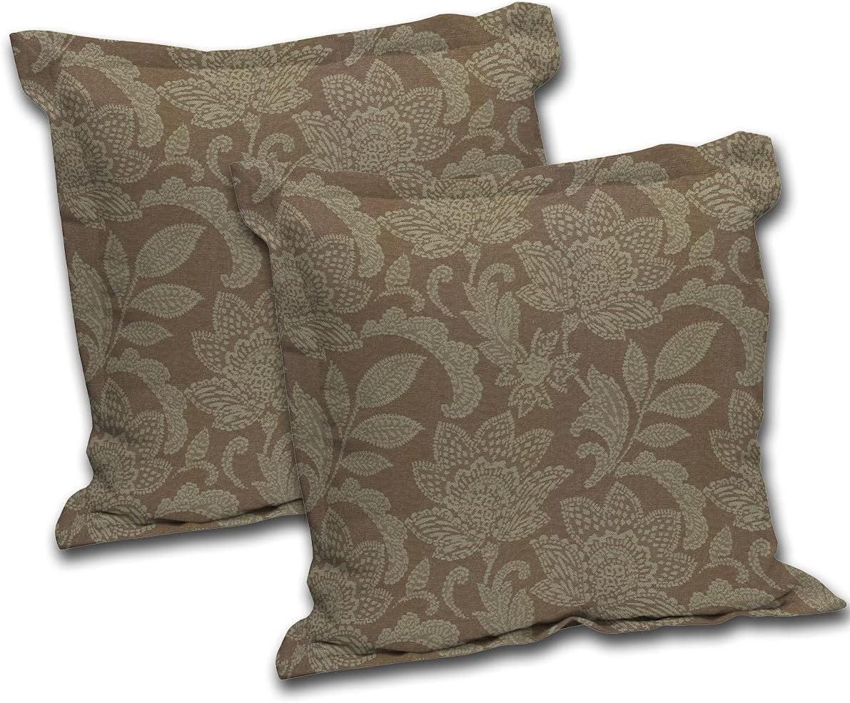 Comfort Classics Set of 2 Outdoor Patio Deep Seat Pillow Back with Flange 21" L x 24" W x 5.5" H. Polyester Fabric Terilynn Seafoam Inc.