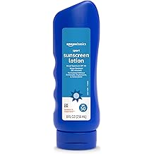 Amazon Basics Sport Sunscreen Lotion SPF 50, Water Resistant (80min), Formulated without Octinoxate &amp; Oxybenzone, Broad Spectrum UVA/UVB Protection, 8 Fluid Ounce