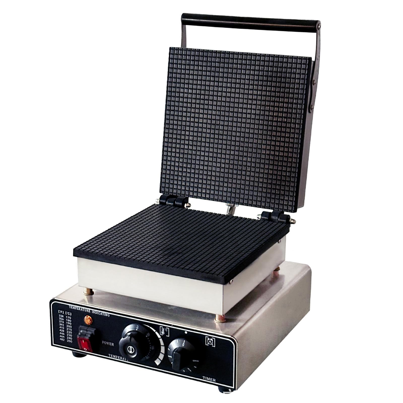 Macchina per Waffle Commerciale, Macchina per Coni Gelato Elettrica con Doppie Piastre Antiaderenti E Temperatura Regolabile per Coni Perfetti Squareeggrollcrepemachine