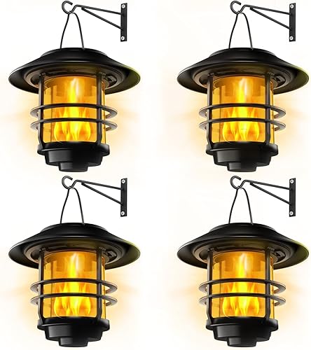 Miniatura 12 de Otdair Linternas solares al aire libre impermeables, 2 unidades, con encendido/apagado automático, luces solares colgantes para exteriores con