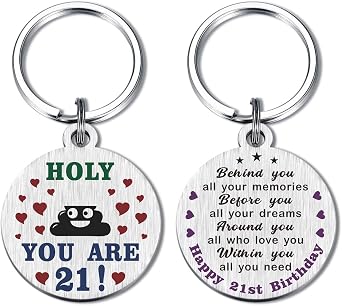 Emideary Happy 16 18 19 20 21 25 29 30 35 40 50 60 65 70 Years Old Birthday Gifts Keychain for Girls Women Men Boys