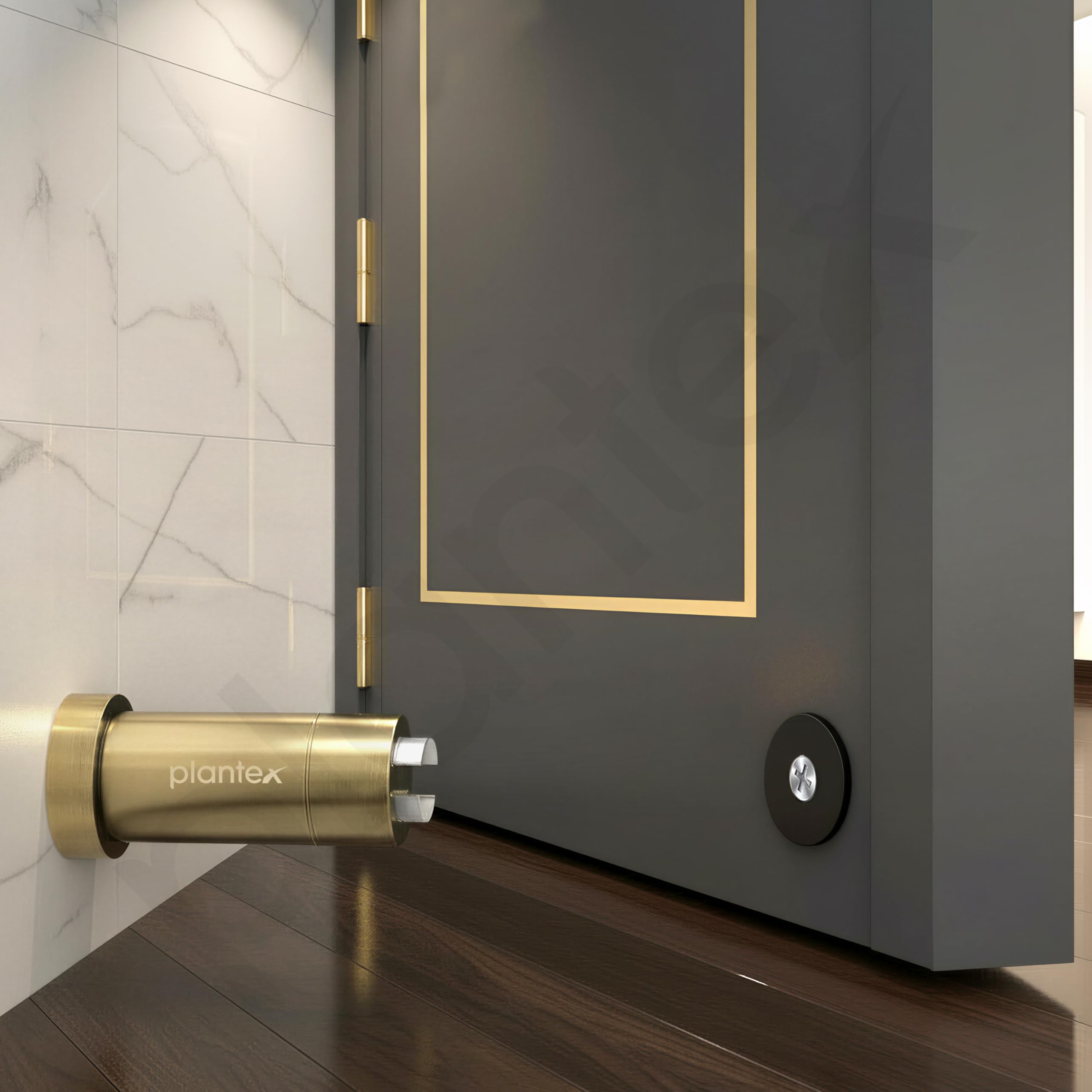 Plantex Door Back Stopper/Door Magnetic Stopper/Stainless Steel Wall Mounted Megnet Door Stops - (Brass Antique) — Amazon image 9