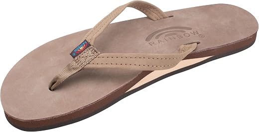 Rainbow Sandals Women's Premier Leather Single Layer Narrow Dark Brown 10 B(M) US