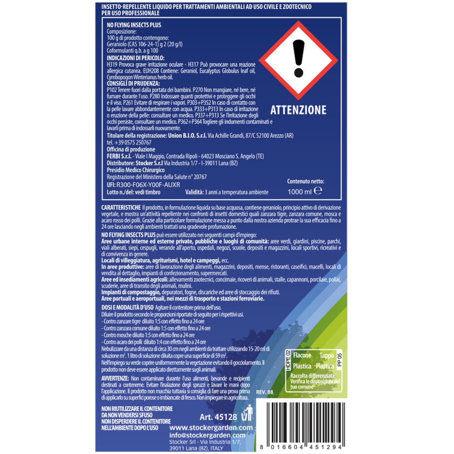 STOCKER - Nebuzan repellente anti-zanzare 1L PMC