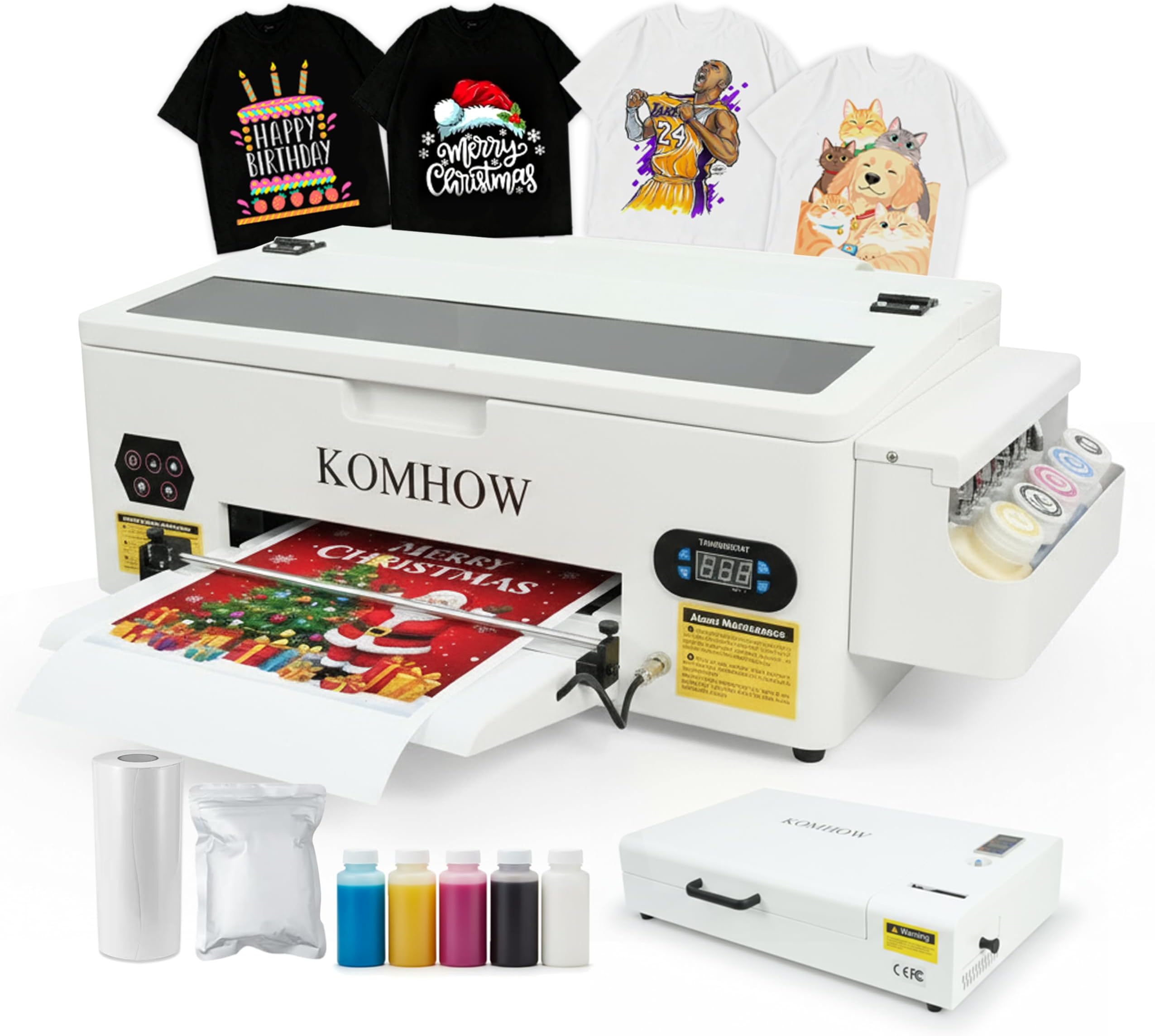 DTF Printer - L1800 A3 DTF Transfer Printing Machine, Direct to Film Printer with Security Software, DIY Print for Clothing and Multiple Fabrics (Includes Oven)