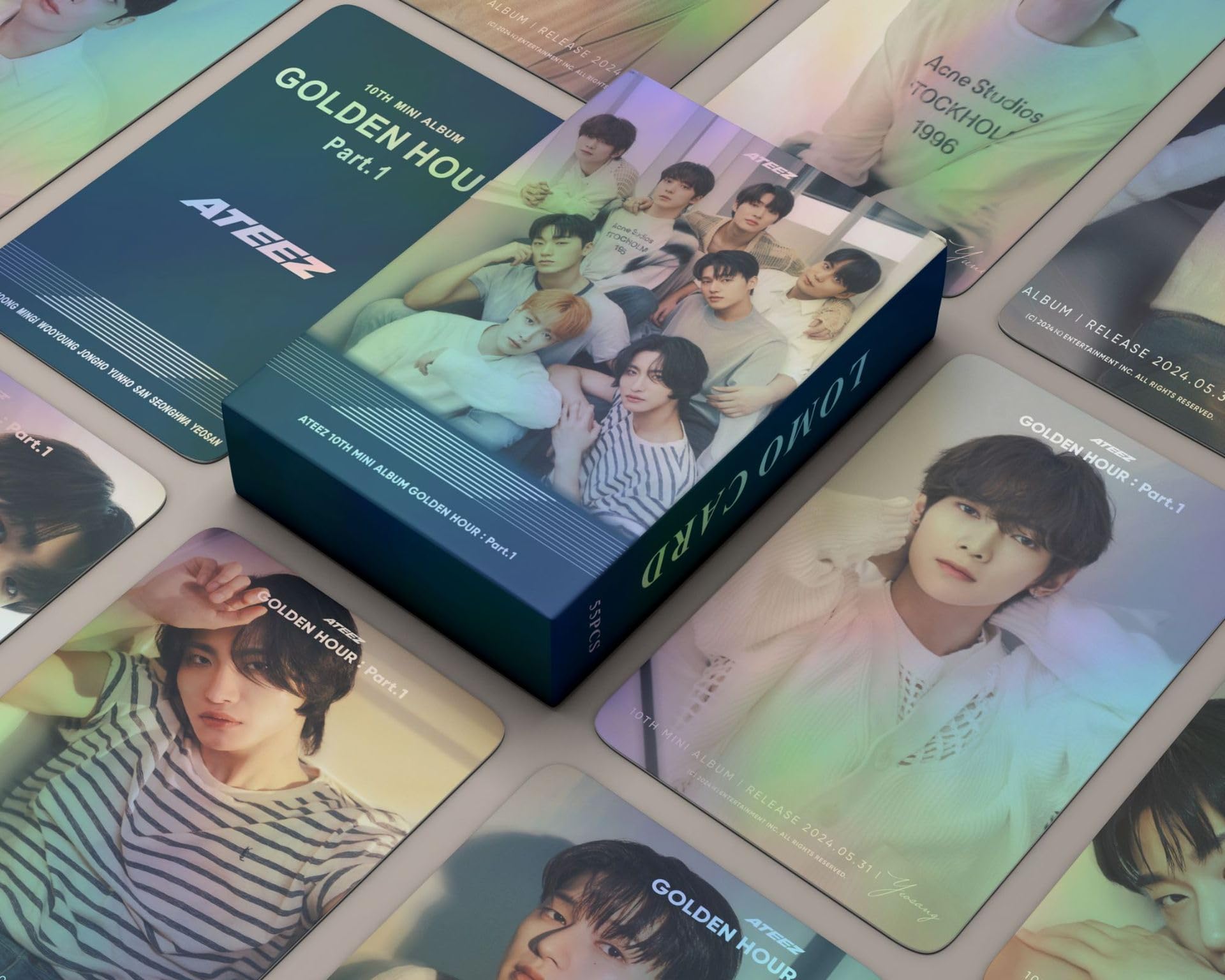 SCISSH ATEEZ Photocards 'GOLDEN HOUR Part 1' Collections 55 Pcs