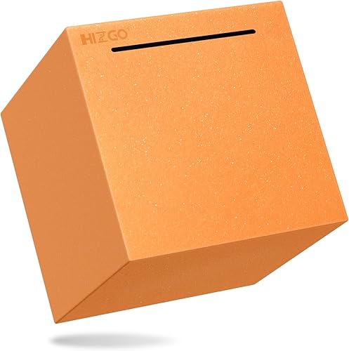 hizgo Alcancía naranja para adultos, alcancía de acero inoxidable para adultosniños, debe romperse para abrir, caja de ahorro de dinero no se puede
