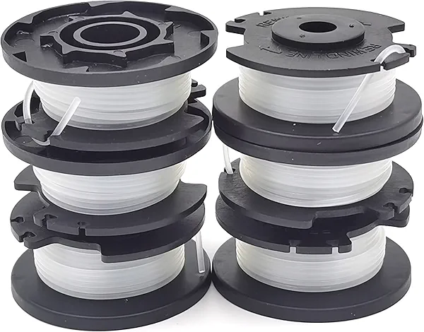 QUASION Weed Eater String for Hyper Tough HT-19-401-003-06 & HT-19-401-003-07,0.065" 16 Feet String Trimmer Line,20V Max Weed Wacker String Trimmer Spool Replacement,6 Pack