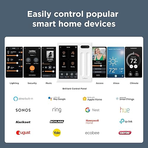 Miniatura 2 de Brilliant Control inteligente para el hogar (panel enchufable) Alexa integrado y compatible con Ring, Sonos, Hue, Google Nest, Wemo, SmartThings,