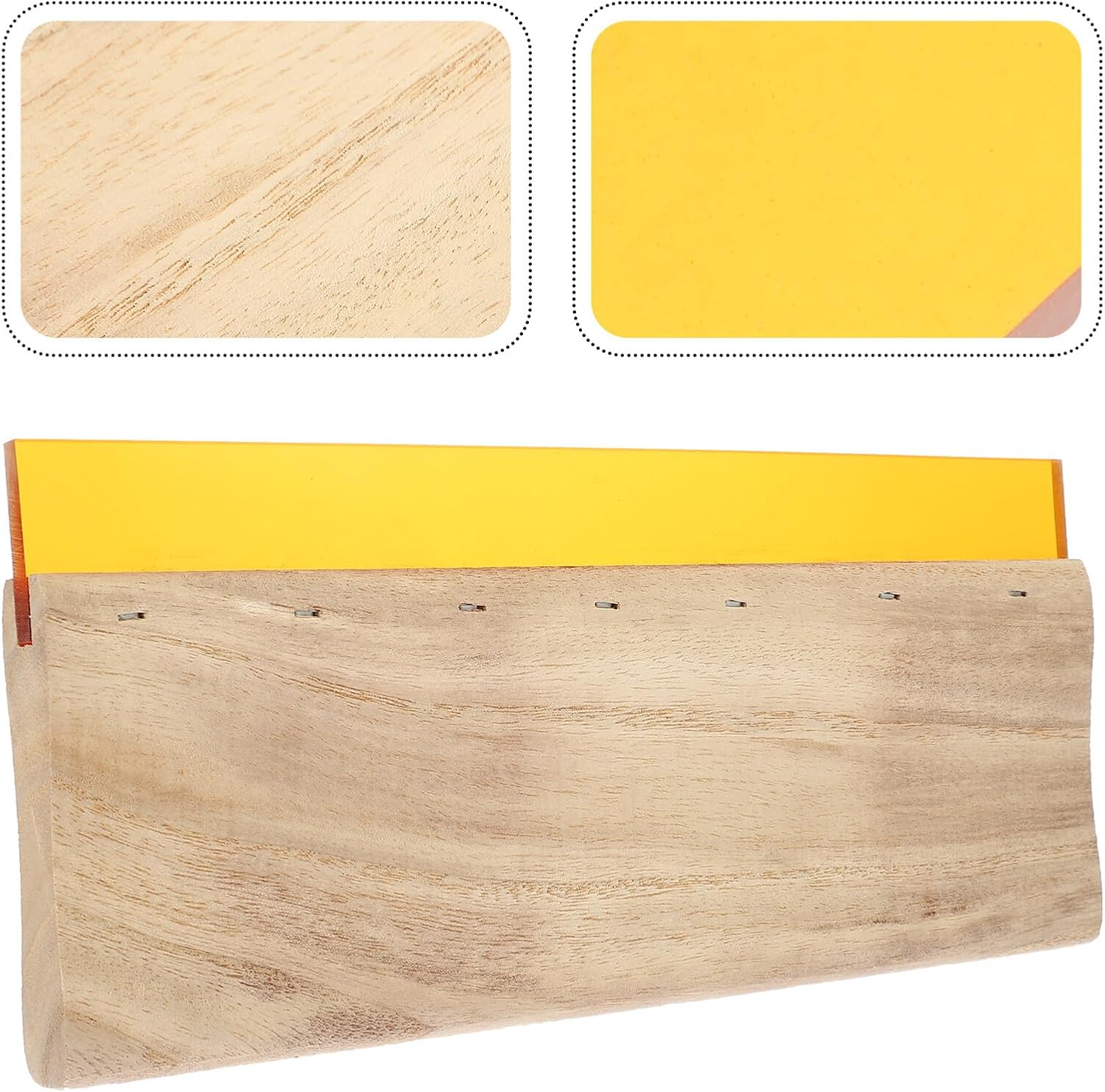 Screen Printing Squeegee with Wooden Handle Rubber Scraper Tool for Ink Spreading Abrasion-Resistant Accessory Shirts Posters Textile Applications