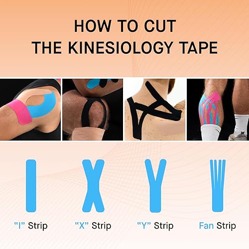 Vista 49 de OK TAPE Cinta de kinesiología regular (paquete de 3), cinta atlética de algodón original para apoyar las articulaciones musculares de la rodilla