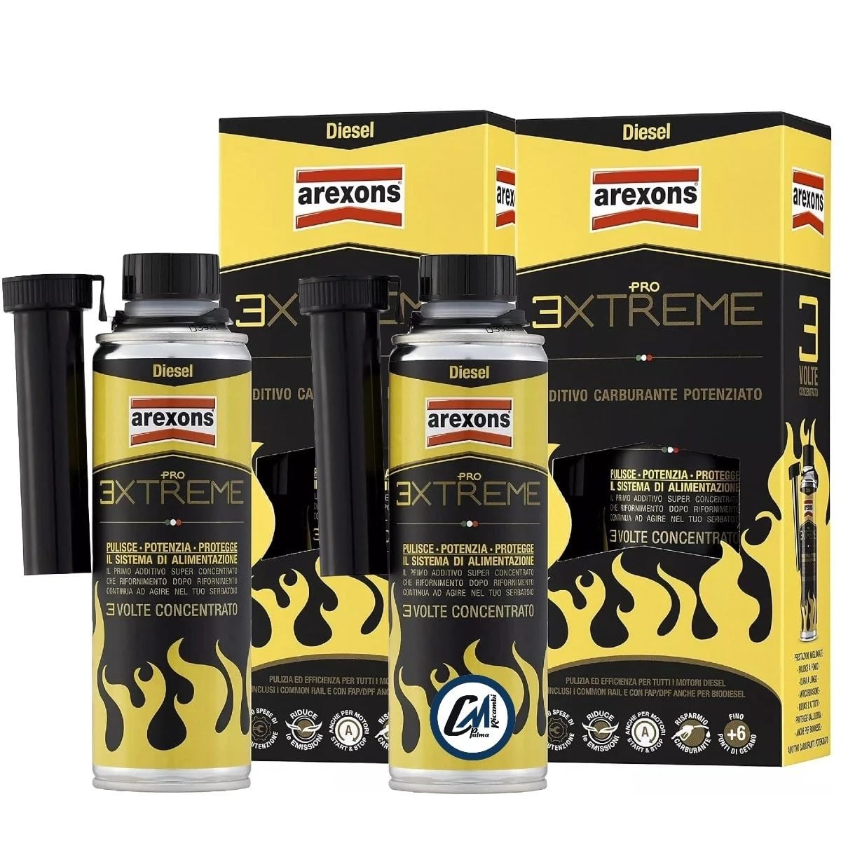 2X ADDITIVO Potenza E Pulizia Motore CONCENTRATO AREXONS PRO Extreme Diesel 9673