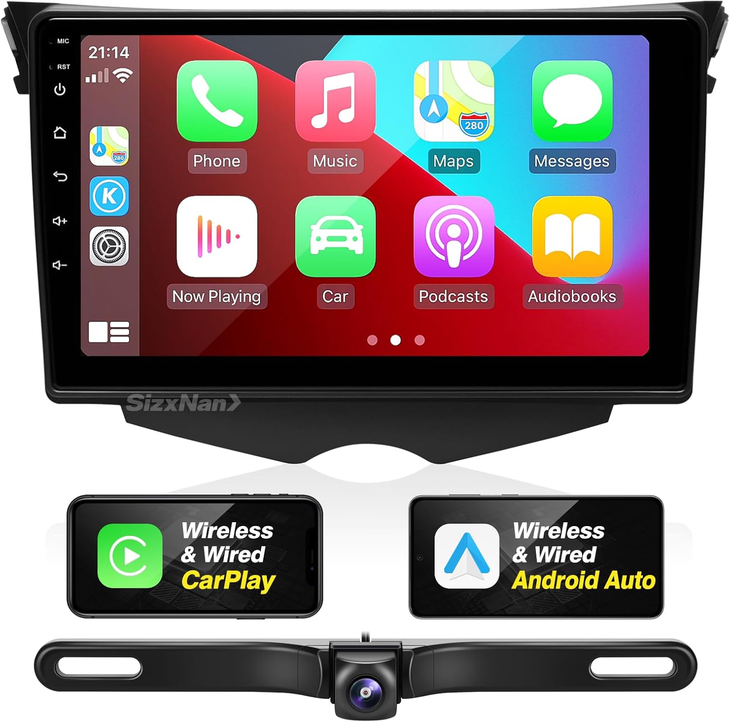 for Hyundai Veloster 2011-2015 Android Radio Compatible with Wireless Carplay Android Auto,Car Stereo Bluetooth Navigation GPS WiFi FM/AM WiFi Multimedia Player 8Core Touchscreen Head Unit